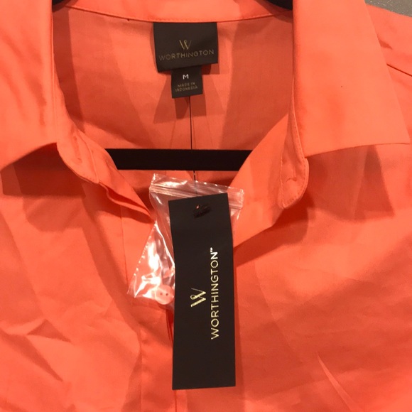 Worthington Button Down Blouse Medium NWT - Picture 2 of 3